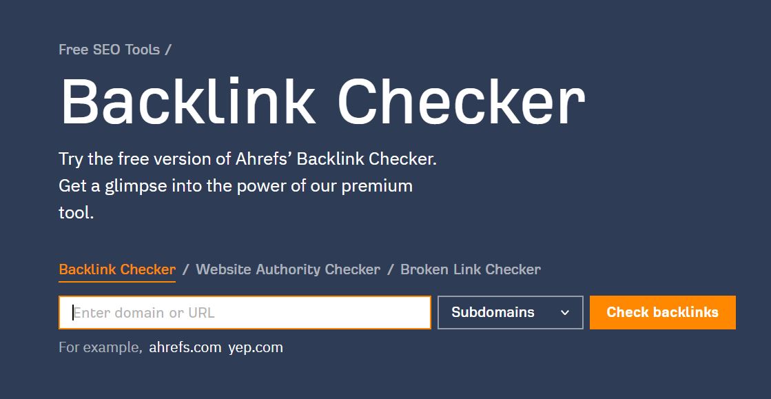 Ahref_backlink_checker