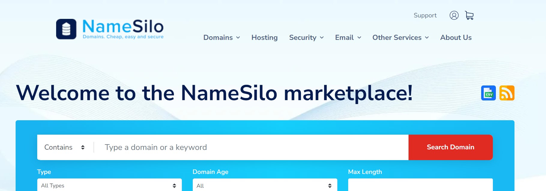 NameSilo Domain Marketplace